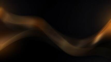 Abstract dark background with blurred golden curves.