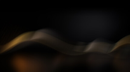 Abstract dark background with blurred light streaks.