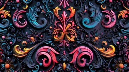 A striking maximalist background featuring elaborate Victorian motifs 