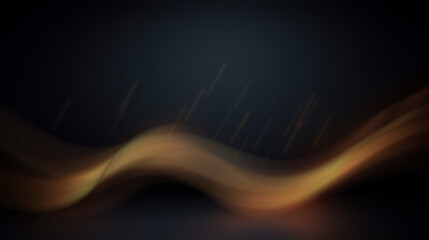 Abstract dark background with gold light streaks.