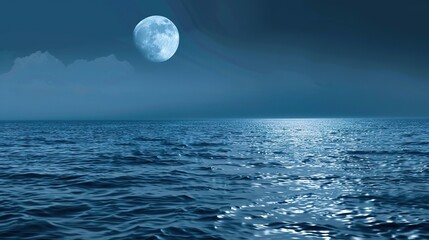 Full Moon Over the Sea