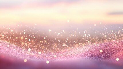 Abstract Sparkling Lights on Minimalistic Dark Background