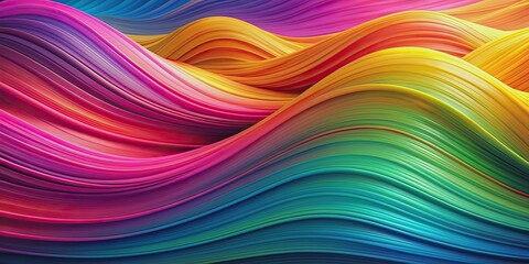 Obraz premium Abstract vibrant background with colorful waves, abstract, background, waves, wavy, colorful, vibrant, design, pattern