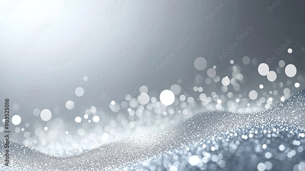 Poster abstract sparkling lights on minimalistic dark background