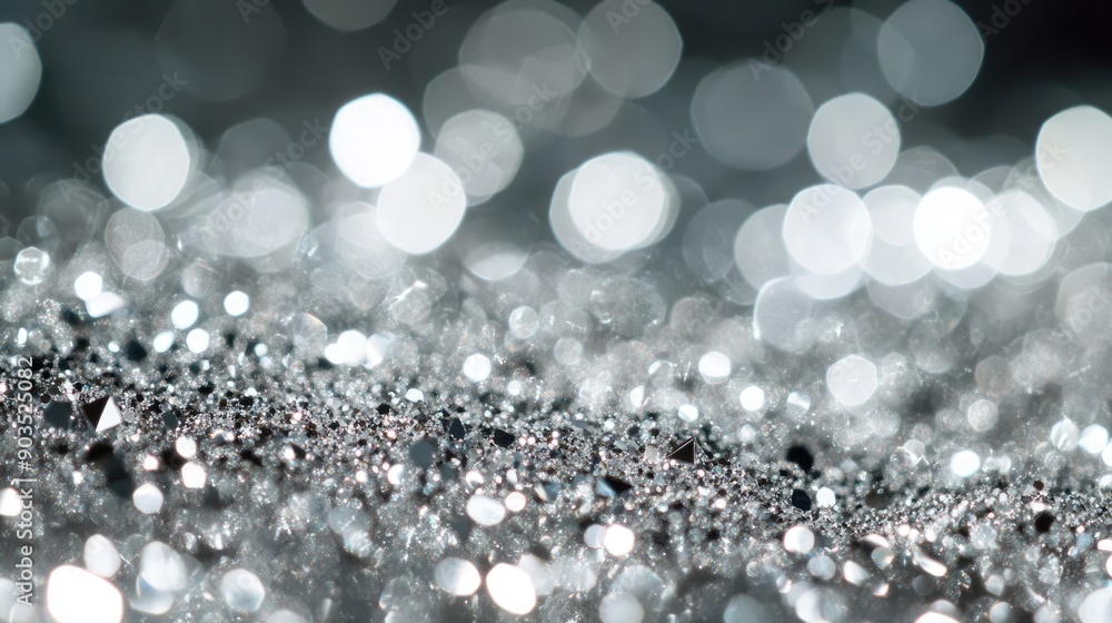 Poster abstract sparkling lights on minimalistic dark background