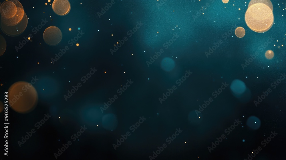 Poster abstract sparkling lights on minimalistic dark background