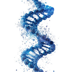 dna strand with a blue and yellow dna strand png