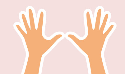 Clean Hands Hygiene Concept Vector Illustration. Sanitary precautions for cleanliness and disease-free environment 
