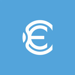 CE monogram letter logo design