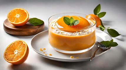 orange cake and pudding