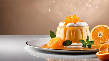 orange cake and pudding