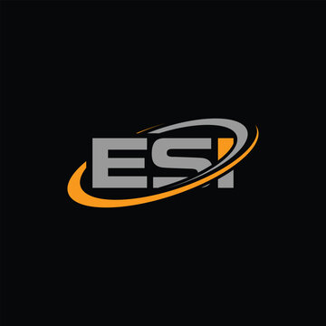 ESI letter logo design vector
