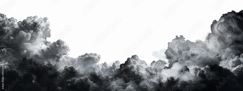 Poster these high-resolution png images feature black clouds with transparent backgrounds, perfect for addi