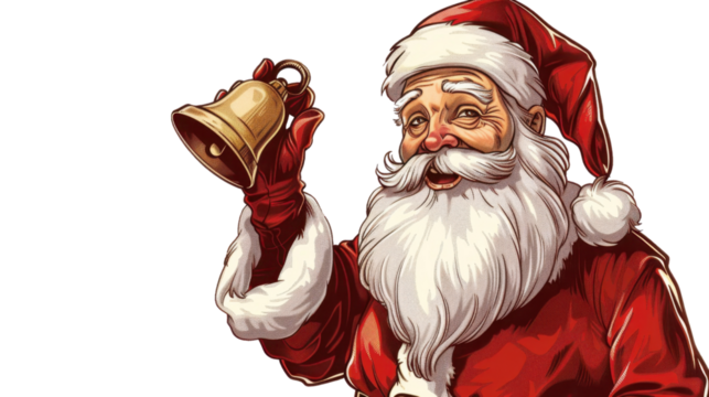 Santa on transparent background
