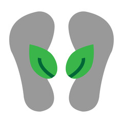 Carbon Footprint Vector Flat Icon Design
