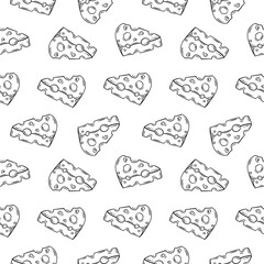 food pattern, seamless pattern of food and beverage in hand drawn style pattern background