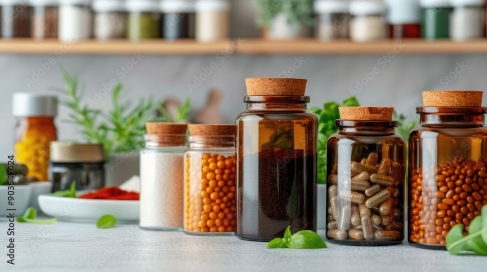 Aufkleber dietary supplements for aging being showcased and emphasized during a cooking class setting with var