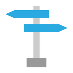 Directional Panels Vector Flat Icon Design