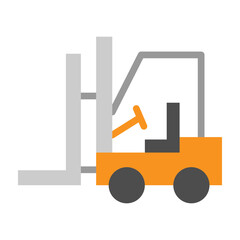 Forklift Vector Flat Icon Design