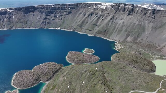 Nemrut Lake is the second largest crater lake in the world and the largest in Turkey.