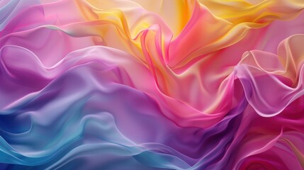 Fototapeta premium Abstract fluid shapes in vibrant colors, organic shapes, dynamic and flowing.