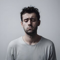 Fototapeta premium portrait of a depressed man