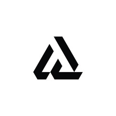 AF or FA letter logo design vector