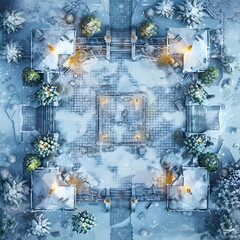 Winter Adventure Battle Map - Christmas RPG Map for Dungeons and Dragons,Dnd Map