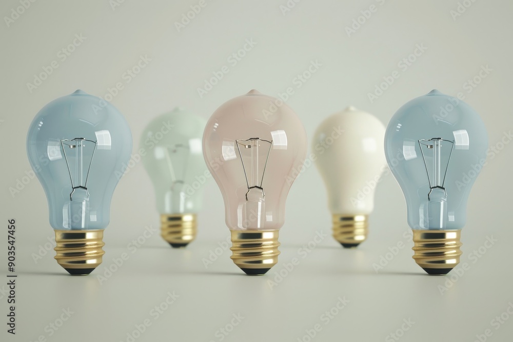 Aufkleber creative brain light bulb with colorful thoughts on artistic background symbolizing imagination and 