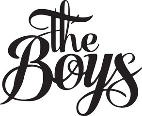 The Boys typography silhouette vector illustration 