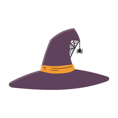 Witch hat and spiderwebs