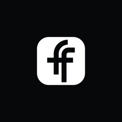 FF letter logo design in a square shape