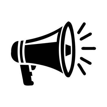recommend clip art: Silhouette speaker megaphone icon and logo vector illustration