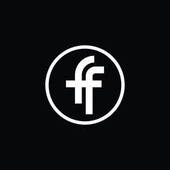 FF letter logo design in a circle