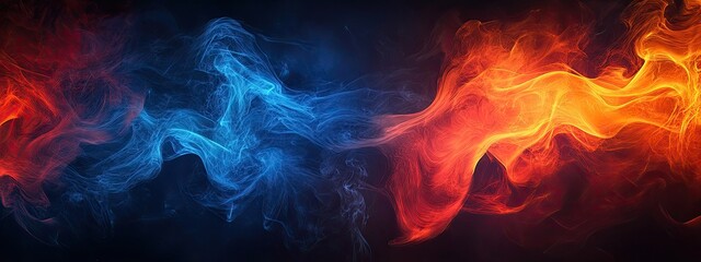 Intense Fire and Flames Background for Digital Art