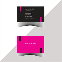 Creative Company Modern Black Pink Standard Business card Simple Template