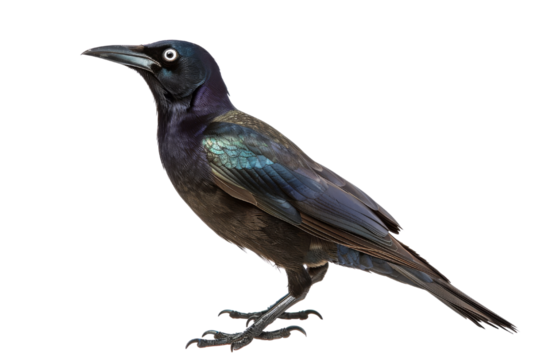 Shiny Grackle Bird isolated