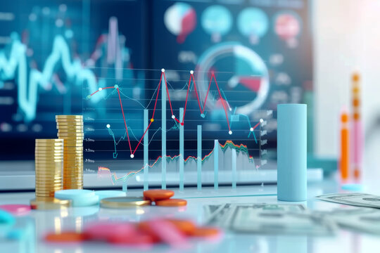  The concept of investment in an investment fund. AI generative.