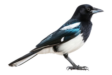 Fototapeta premium Black and White Magpie Bird isolated