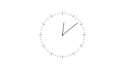 analog clock icon looped illustration background.