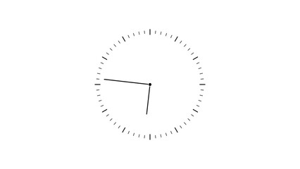 analog clock icon looped illustration background.