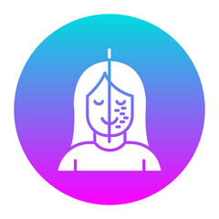 Hyperpigmentation vector icon. Can be used for Skincare iconset.
