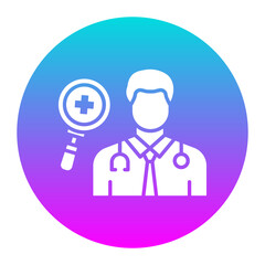 Dermatologist Male vector icon. Can be used for Skincare iconset.