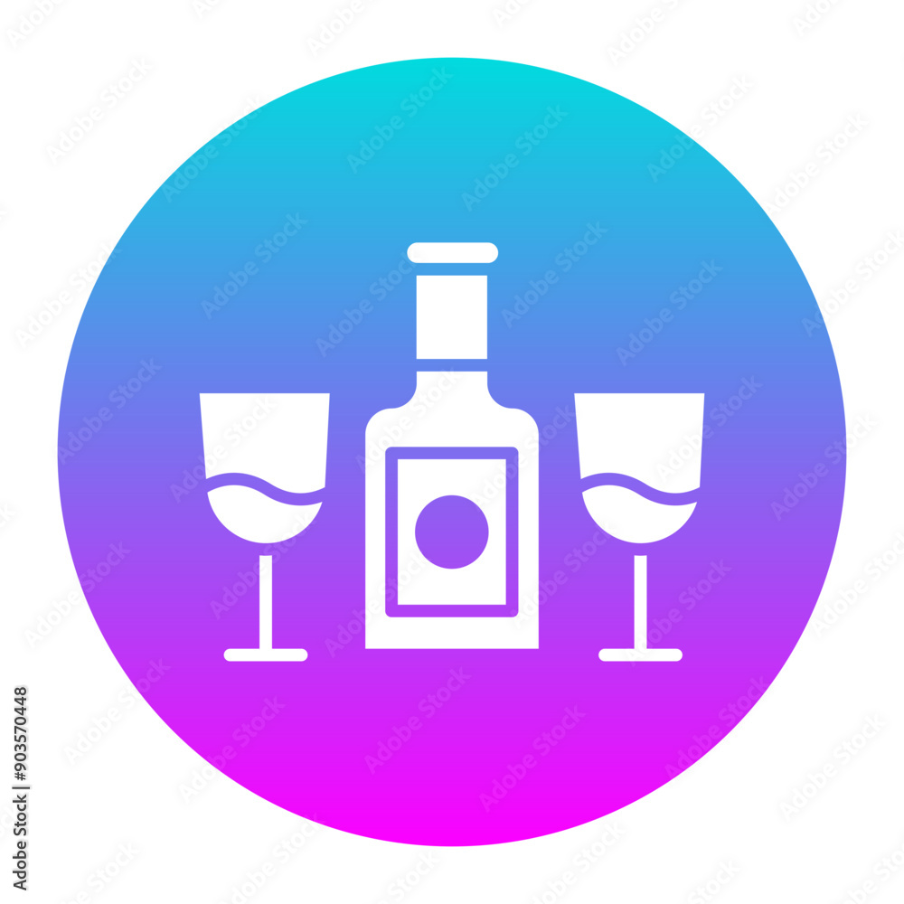 Poster Wine vector icon. Can be used for Comfort iconset.