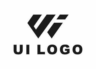 Fototapeta premium letter ui logo, design, Vector, illustration, creative icon, template
