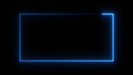 Abstract beautiful glowing neon light rectangle background illustration 4k.