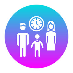 Family Time vector icon. Can be used for Home Based Business iconset.