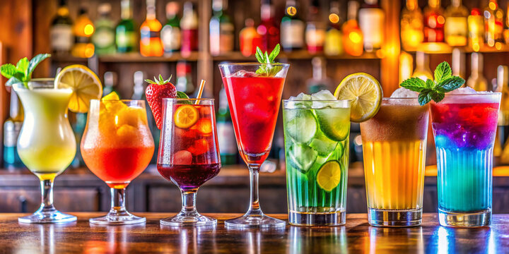 Dive into a spectrum of taste with our best-selling cocktails! Vibrant hues, bold flavors, and a perfect blend await you at the bar. Cheers to indulgence