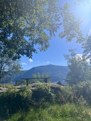 Naklejka premium Hiking Trial Mount Løvstakken Bergen Norway