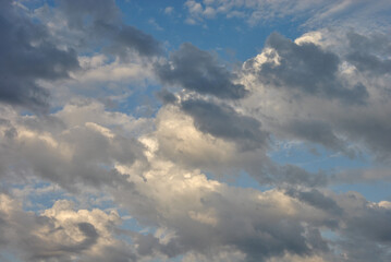 Fototapeta premium dramatic sky with dark and light clouds